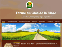 Tablet Screenshot of ferme-du-clos-de-la-mare.com